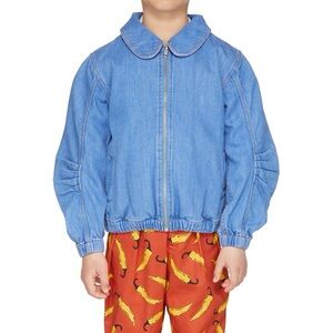 NWT. WOLF & RITA Kids Unisex Blue Denim Dora Jacket, Size 6y